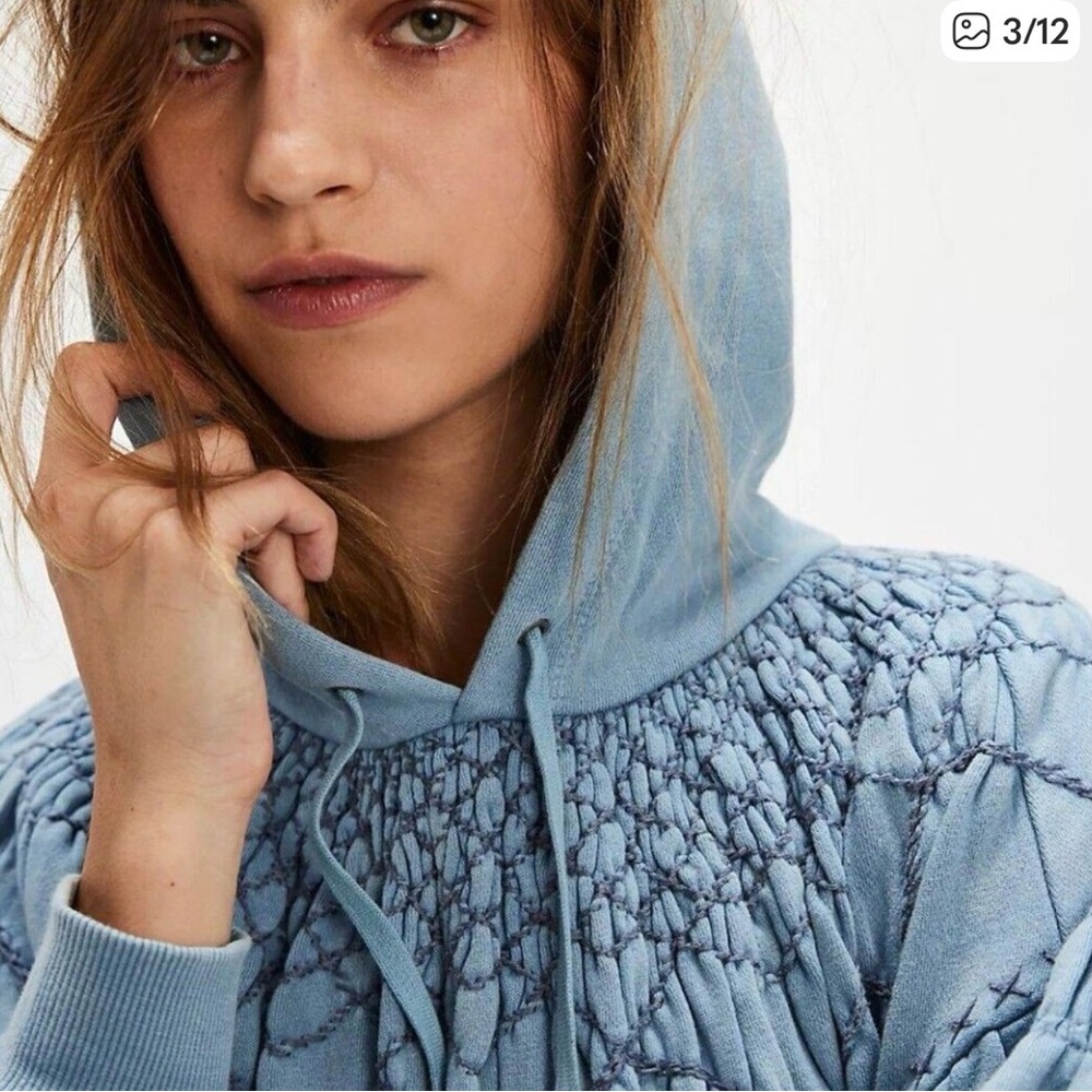 Free People Blue Hooded Dress - Picture 3 of 7
